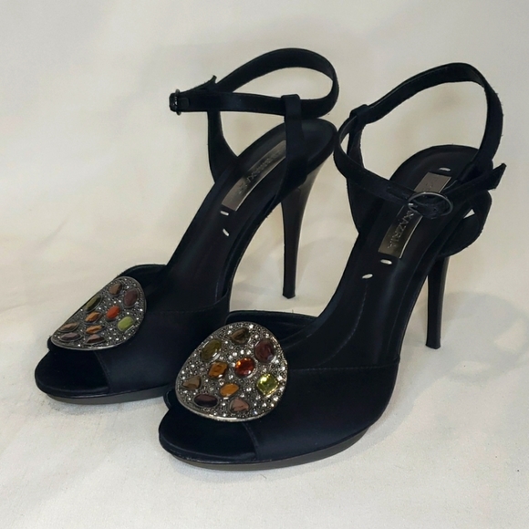 NWOT BCBG MAXAZARIA  Embellished Gem Stone Platform Stiletto Heels - Picture 1 of 7
